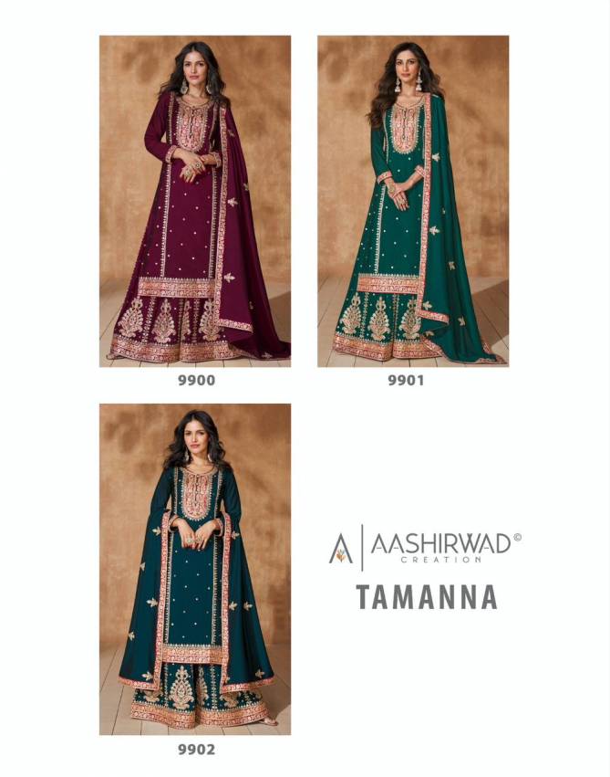 Tamanna By Aashirwad Gulkand Heavy Wedding Wear Readymade Suits Wholesale Shop In Surat